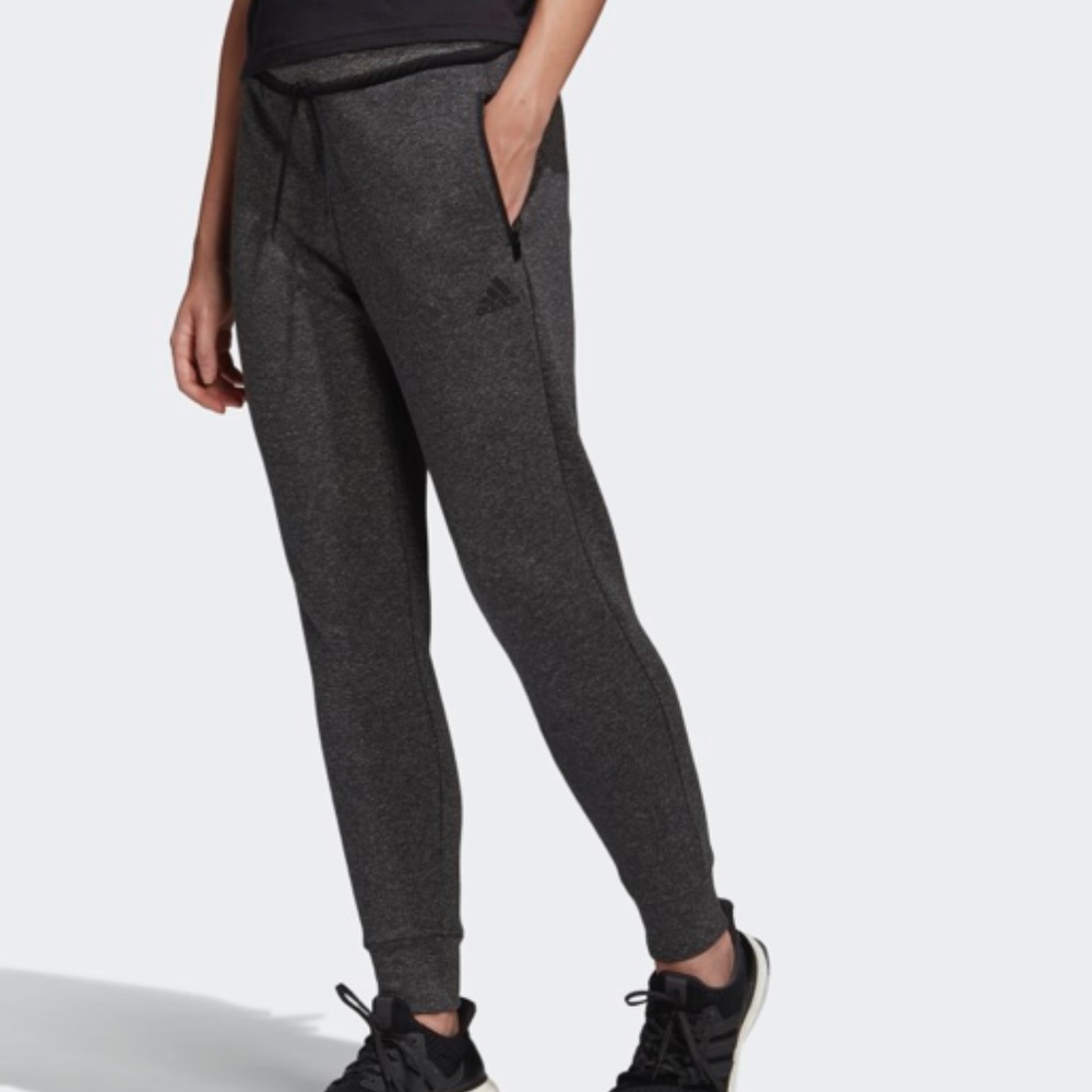 Adidas Women's Versatility Charcoal Gray Drawstring Sweatpants In Size X-Small